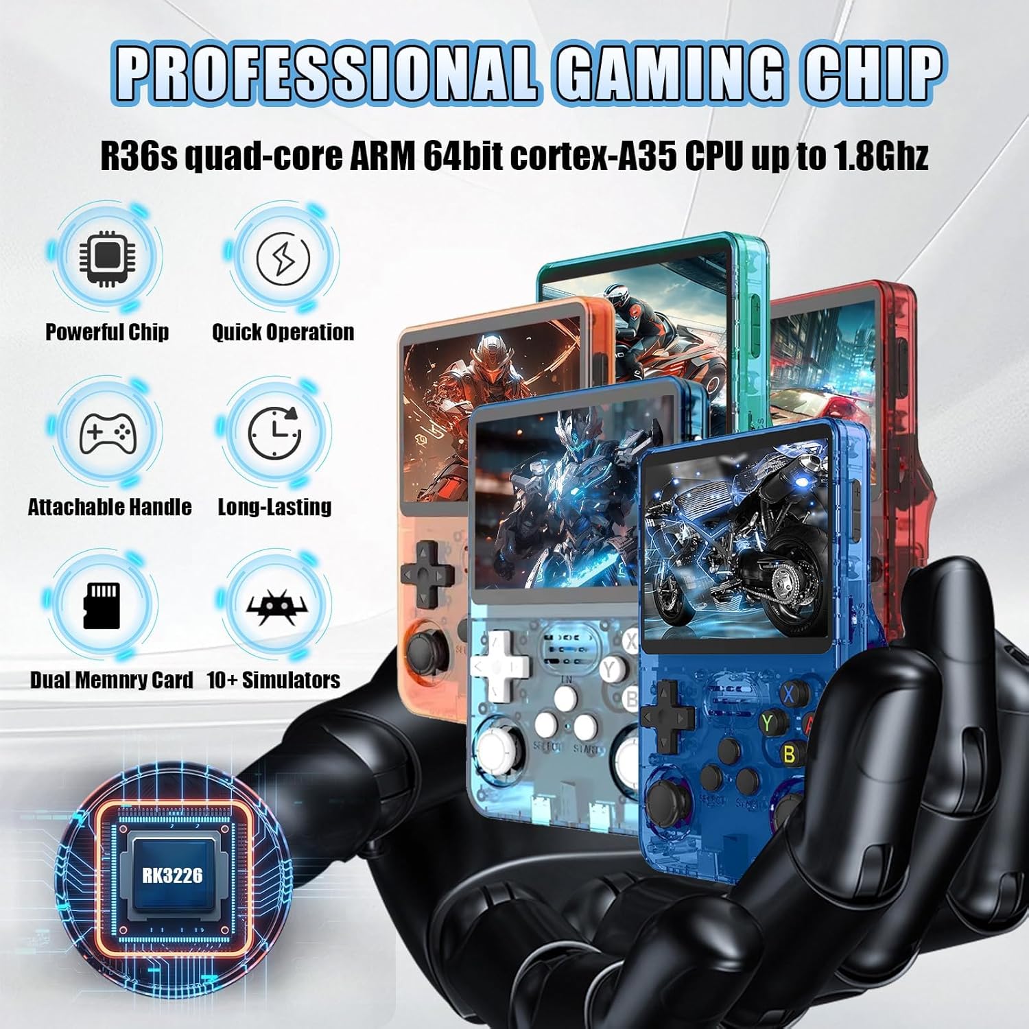 R36S Retro Console with 15K+ games - The Tech Store