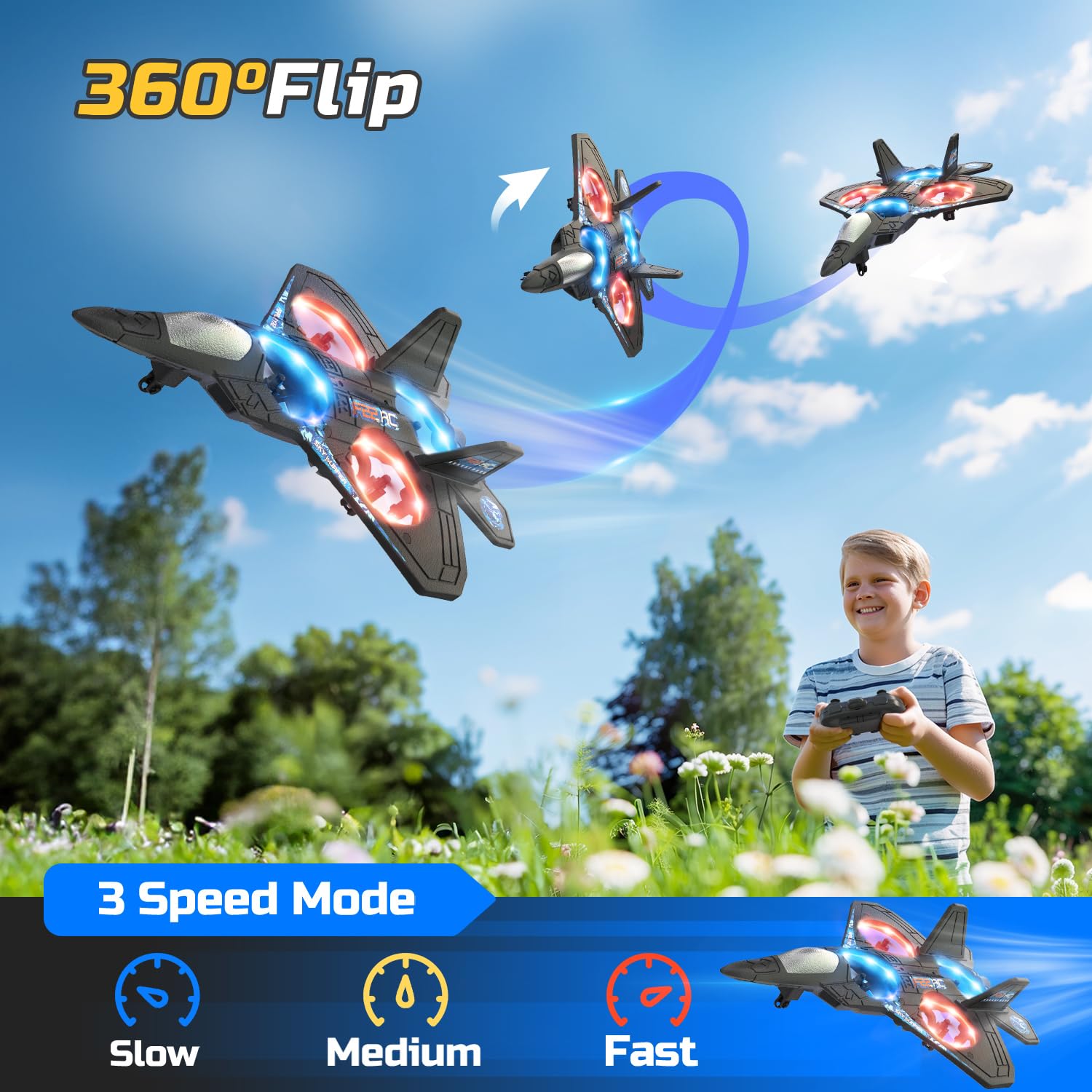 StarFighter RC Plane - 2.4 GHz Remote Controlled Fighter Plane Toys for Kids - The Tech Store